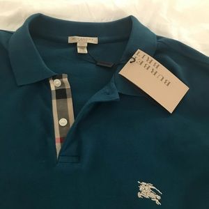 COPY - Burberry Long Sleeve Polos XXXL in Red, Olive Green and Blue